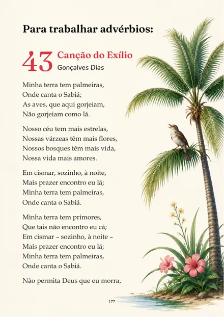 Obra 43, Canção do Exílio, de Gonçalves Dias